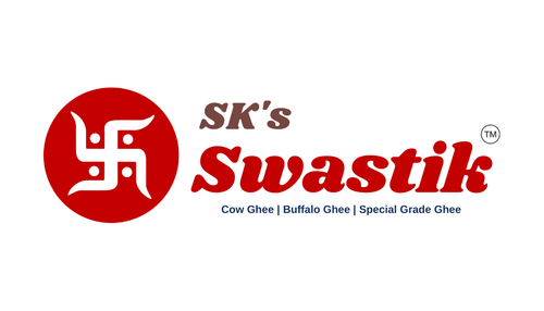 The logo for SK's Swastik, featuring a red circular emblem with a white swastika symbol on the left, and the brand name 'SK's Swastik' in brown and red text on a white background.